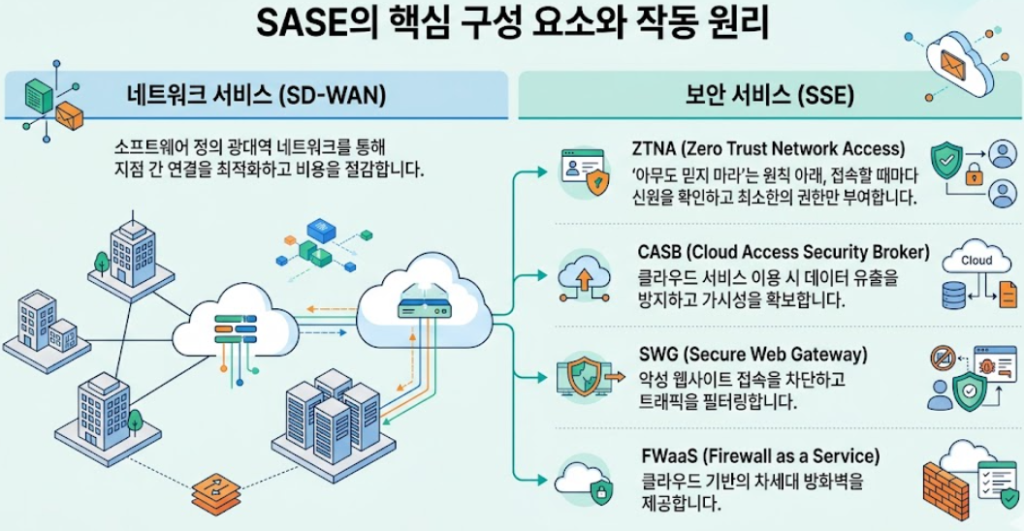 SASE의 핵심 구성 요소와 작동 원리