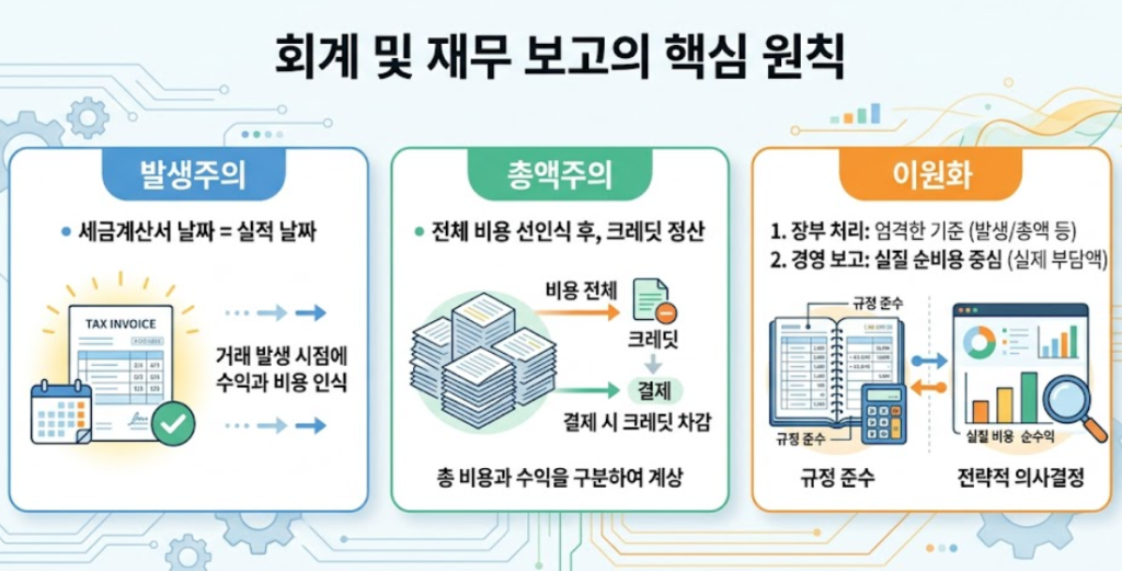 회계 및 재무 보고 핵심 원칙