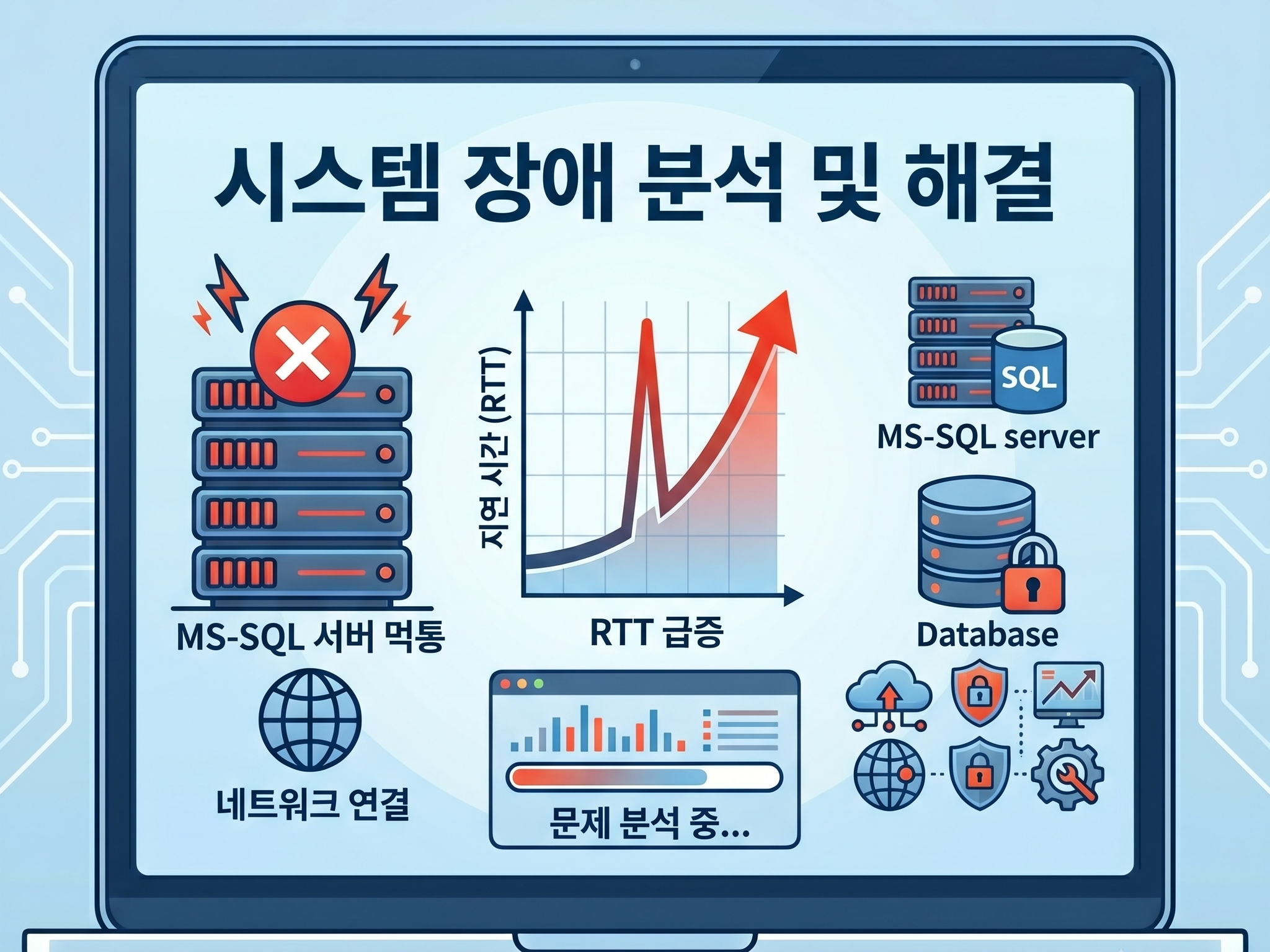 MS-SQL 서버 RTT 급증 및 네트워크 단절 해결 가이드